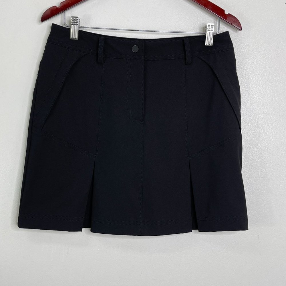 Cutter & Back Annika Kenzie Drytek Pleat Tennis Golf Skort Size 8 Black